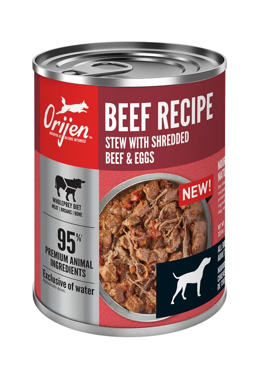 ORIJEN Premium Wet Dog Beef Stew Recipe Front 12.8oz USA